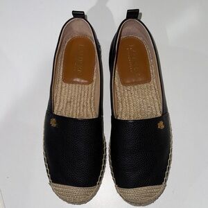Ralph Lauren Black Espadrille Flats